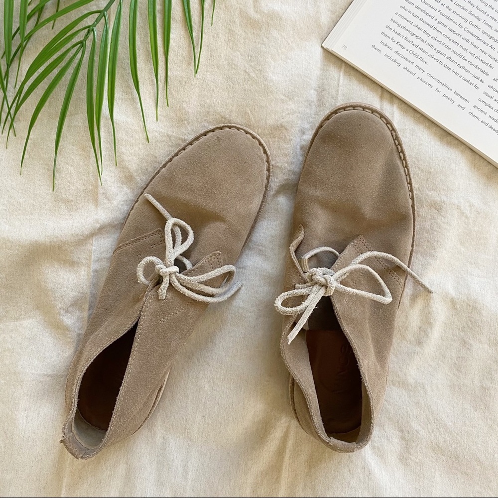 Vince Tan Suede Desert Lace Up Ankle Booties 7